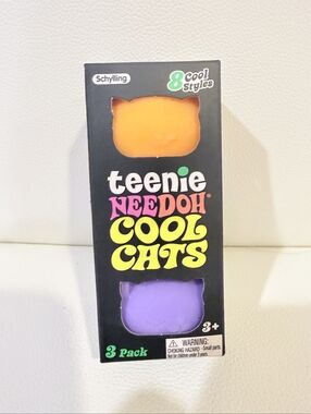Needoh Tennie Cool Cats Stress Ball 3-Pack
